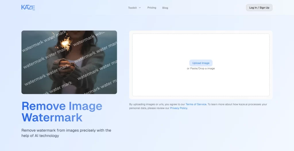 Kaze AI – 在线图片水印去除工具 - 跨境日记
